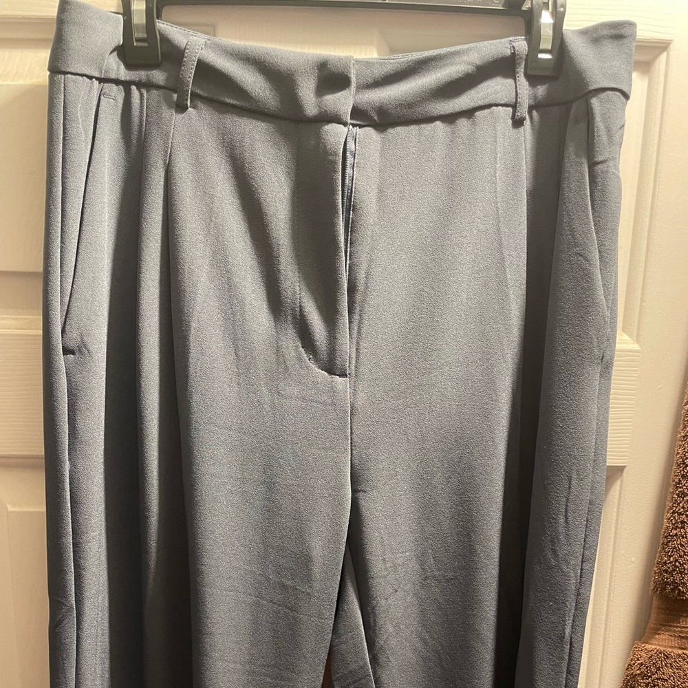 Grey Blue Dress Pants with clasp